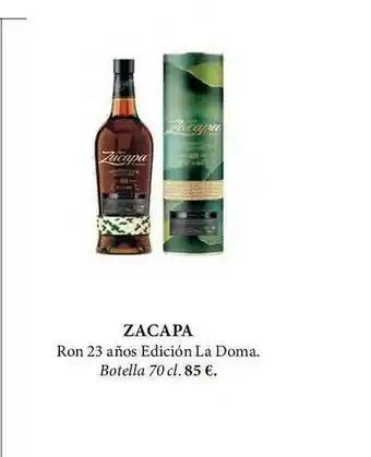 El Corte Inglés Zacapa Ron 23 Años Edición La Doma oferta