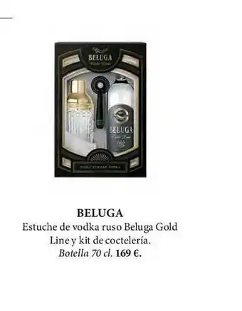 El Corte Inglés Beluga Estuche De Vodka Ruso Beluga Gold Liney Kit De Coctelería oferta