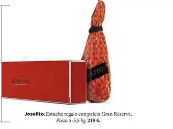 El Corte Inglés Joselito Estuche Regalo Con Paleta Gran Reserva oferta