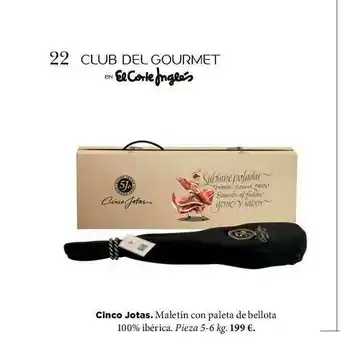 El Corte Inglés Cinco Jotas Maletín Con Paleta De Bellota 100% Ibérica oferta