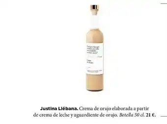 El Corte Inglés Justina Liébana Crama De Orujo Elaborada A Partir De Crema De Leche Y Aguardiente De Orujo oferta