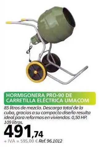Coferdroza Hormigonera Pro 90 De Carretilla Eléctrica Umacom oferta