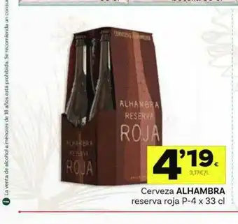 Supermercados Dani Cerveza Alhambra Reserva Roja oferta