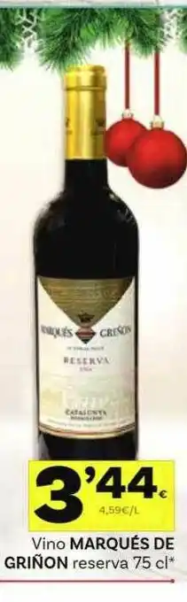 Supermercados Dani Vino Marqués De Griñon Reserva oferta