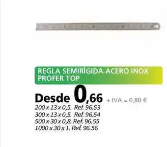 Coferdroza Regla Semirígida Acero Inox Profer Top oferta