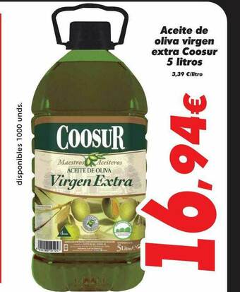 Supermercados Piedra Aceite De Oliva Virgen Extra Coosur oferta