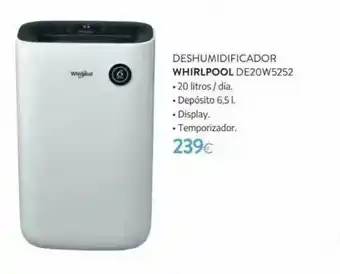 Tien 21 Deshumidificador Whirlpool De20w5252 oferta