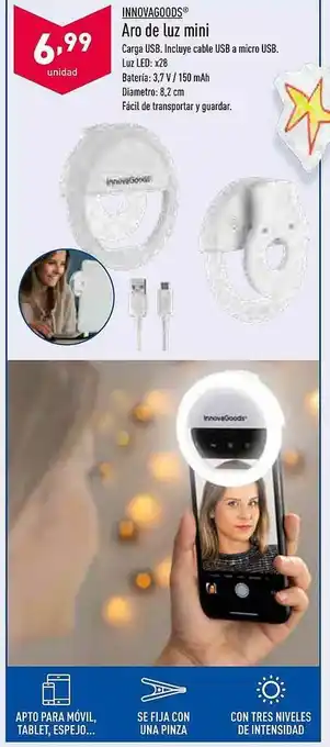 ALDI Innovagoods Aro De Luz Mini oferta