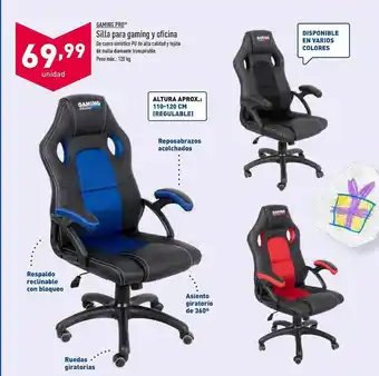 ALDI Gaming Pro Silla Para Gaming Y Oficina oferta