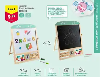 ALDI Mundo Diver Pizarra Multifunción De Madera 2 en 1 oferta