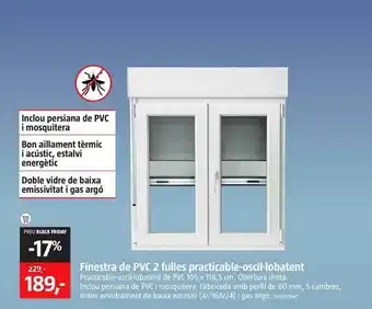 Bauhaus Finestra De PVC 2 Fulles Practicable-oscil-lobatent oferta