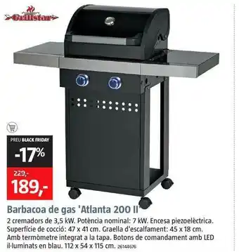 Bauhaus Grillstar Barbacoa De Gas 'Atlanta 200 II' oferta