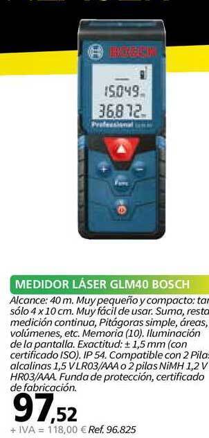 Coferdroza Medidor Láser Glm40 Bosch oferta