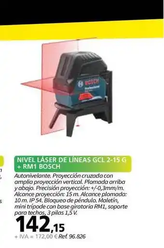 Coferdroza Nivel Láser De Línea Gcl 2 15 G + Rm1 Bosch oferta