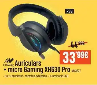 Beep Netway Auriculars + Micro Gaming XH630 Pro oferta