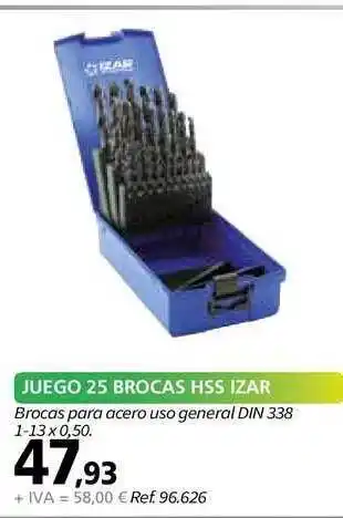 Coferdroza Juego 25 Brocas Hss Izar oferta