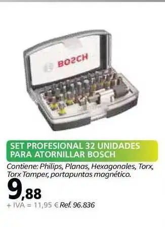 Coferdroza Set Profesional 32 Unidades Para Atornillar Bosch oferta