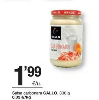 BonpreuEsclat Gallo Salsa Carbonara 330 g oferta