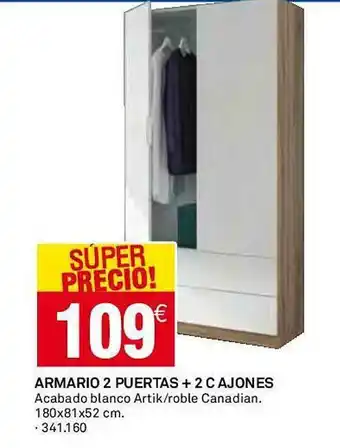 Bricoking Armario 2 Puertas + 2 C Ajones oferta
