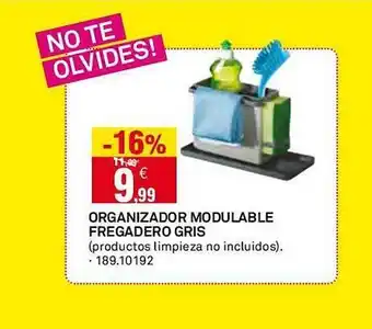 Bricoking Organizador Modulable Fregadero Gris oferta