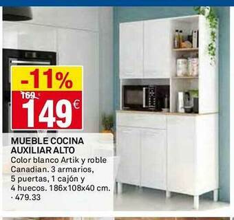 Bricoking Mueble Cocina Auxiliar Alto oferta