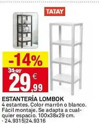 Bricoking Tatay Estantería Lombok oferta