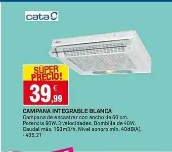 Bricoking Campana Integrable Blanca oferta