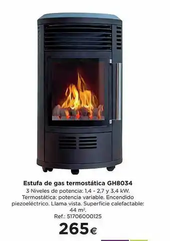 BriCor Estufa De Gas Termostática GH8034 oferta