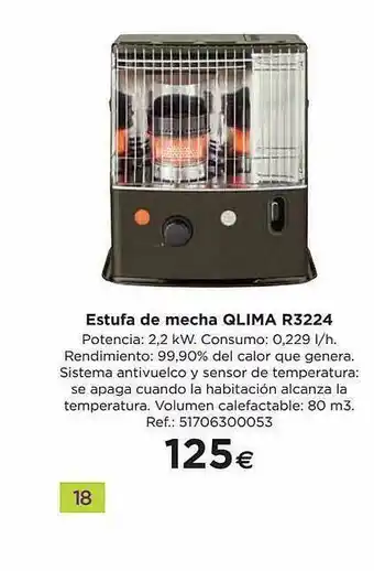 BriCor Estufa De Mecha Qlima R3224 oferta