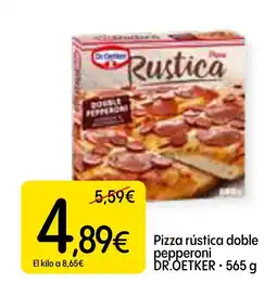 Dialprix DR OETKER Pizza rústica doble pepperoni oferta