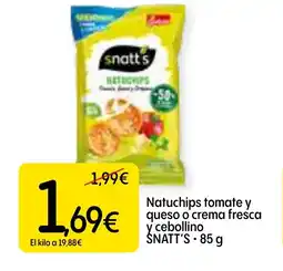 Dialprix SNATT'S Natuchips tomate y queso o crema fresca y cebollino oferta