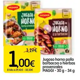 Dialprix MAGGI Jugoso horno pollo barbacoa o hierbas provenzales oferta