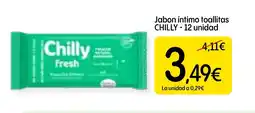 Dialprix CHILLY Jabon íntimo toallitas oferta