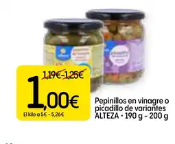 Dialprix ALTEZA Pepinillos en vinagre o picadillo de variantes oferta