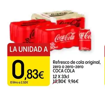 Dialprix COCA COLA Refresco de cola original, zero o zero-zero oferta