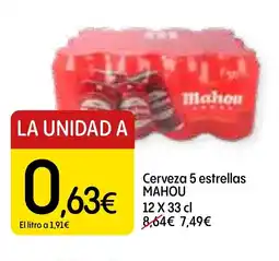 Dialprix MAHOU Cerveza 5 estrellas oferta