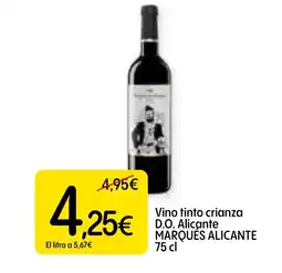 Dialprix MARQUÉS ALICANTE Vino tinto crianza D.O. Alicante oferta