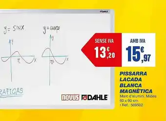 Bureau Vallée Pissarra Lacada Blanca Magnética oferta