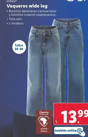 Lidl ESMARA Vaqueros wide leg oferta