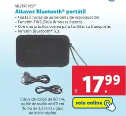 Lidl SILVERCREST Altavoz Bluetooth® portátil oferta