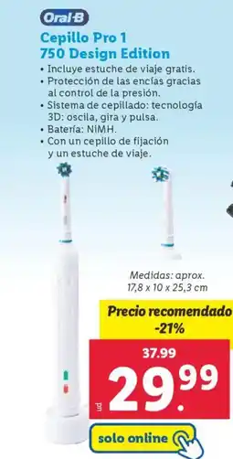 Lidl ORAl-B Cepillo Pro 1 750 Design Edition oferta