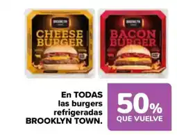 Carrefour BROOKLYN TOWN. En todas las burgers refrigeradas oferta