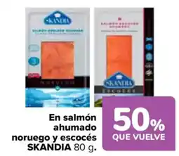 Carrefour SKANDIA En salmón ahumado noruego y escocés oferta