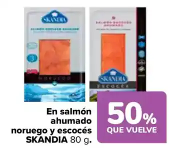 Carrefour SKANDIA En salmón ahumado noruego y escocés oferta