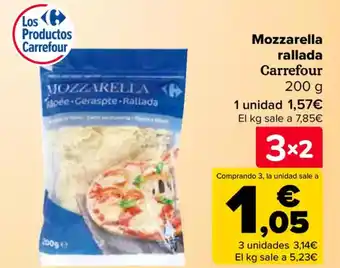 Carrefour Mozzarella rallada Carrefour oferta