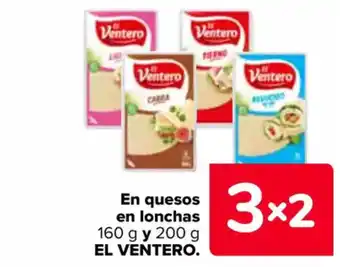 Carrefour EL VENTERO En quesos en lonchas oferta