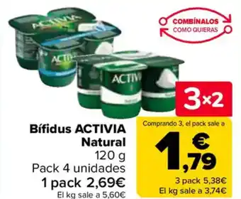 Carrefour ACTIVIA Bífidus  Natural oferta