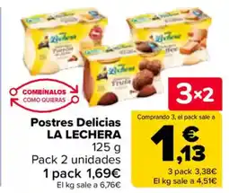 Carrefour LA LECHERA Postres Delicias oferta