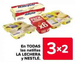 Carrefour LA LECHERA y NESTLÉ. En todas las natillas oferta