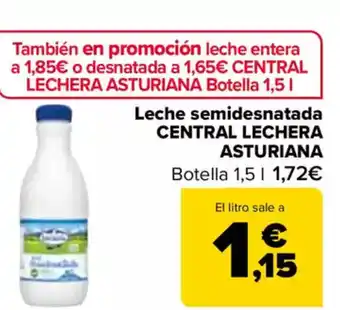 Carrefour CENTRAL LECHERA ASTURIANA Leche semidesnatada oferta